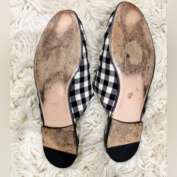 Gucci Princetown Mules in Black Gingham - Picture 7 of 7